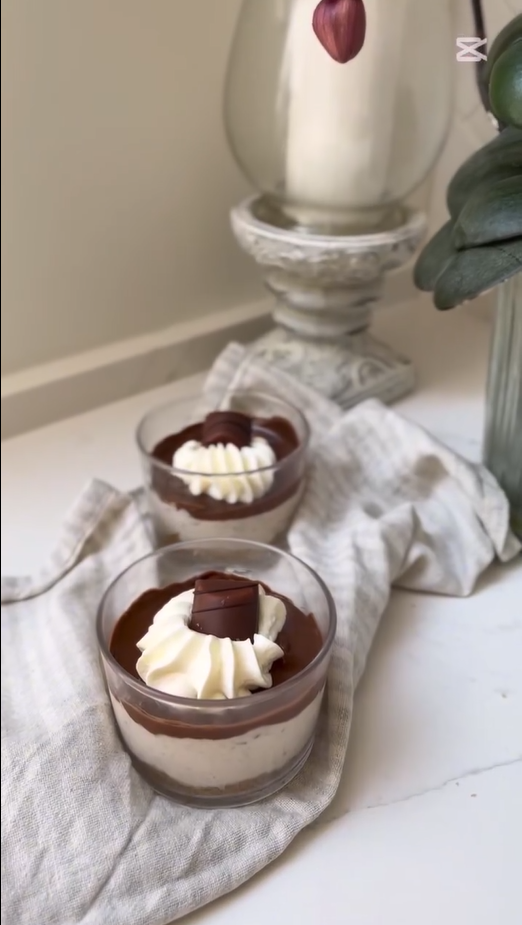 Postre individual de chocolate